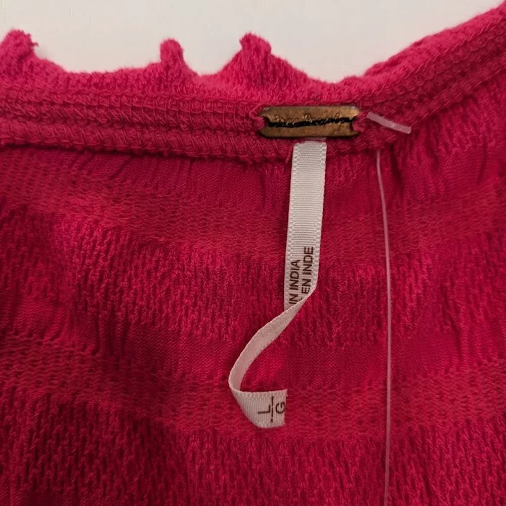 NEW Free People | Jasmine Shirred One Shoulder Top in pink US